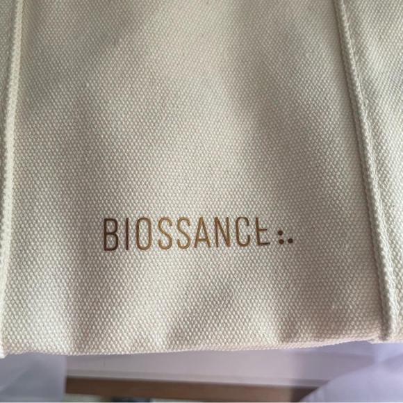 BIOSSANCE Reusable Large White Cotton Canvas Tote Bag - New - Picture 3 of 8